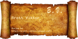 Brett Viktor névjegykártya